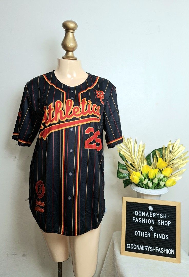 😍 Athletics Baseball Jersey 3D Full Sublimation 😍 (Category: Tshirts & Polo Shirts ) located in Rizal. Submitted by donaeryshfashionshop (Listing ID 1437755112, Image 1). Description: 🌻 Micro-Polyester 100% 🌻 UNISEX Sporty Style Casual Shirt 🌻 One size only: 44in chest x 30in length 🌻 soft material 🌻 Imported: Thailand 🌻 Brand: Bacon 🌻 Condition: Brand New 🔥 We strive to provide accurate descriptions and photos, but colors may vary slig