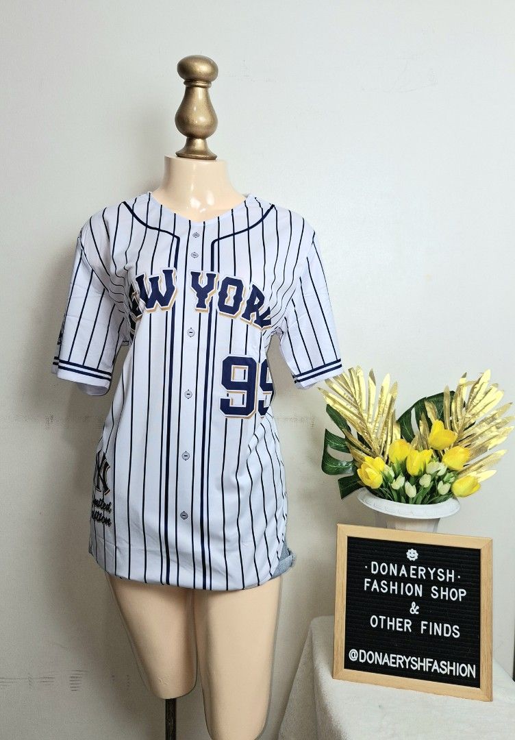 😍 New York Yankees Baseball Jersey 3D Full Sublimation 😍 (Category: Tshirts & Polo Shirts ) located in Rizal. Submitted by donaeryshfashionshop (Listing ID 1437755331, Image 1). Description: 🌻 Micro-Polyester 100% 🌻 UNISEX Sporty Style Casual Shirt 🌻 One size only: 44in chest x 30in length 🌻 soft material 🌻 Imported: Thailand 🌻 Brand: Bacon 🌻 Condition: Brand New 🔥 We strive to provide accurate descriptions and photos, but colors may va