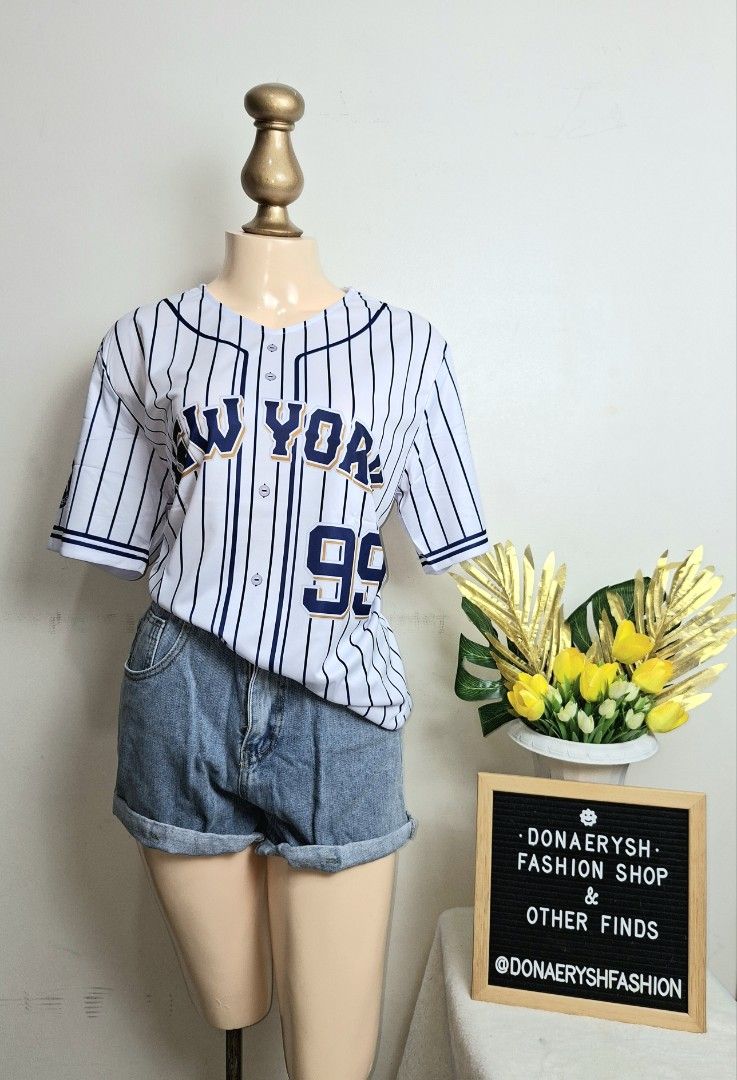 😍 New York Yankees Baseball Jersey 3D Full Sublimation 😍 (Category: Tshirts & Polo Shirts ) located in Rizal. Submitted by donaeryshfashionshop (Listing ID 1437755331, Image 2). Description: 🌻 Micro-Polyester 100% 🌻 UNISEX Sporty Style Casual Shirt 🌻 One size only: 44in chest x 30in length 🌻 soft material 🌻 Imported: Thailand 🌻 Brand: Bacon 🌻 Condition: Brand New 🔥 We strive to provide accurate descriptions and photos, but colors may va