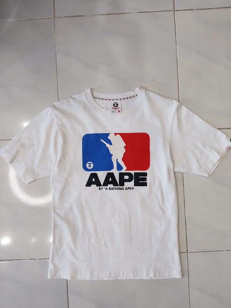 AAPE by A Bathing Ape Baseball T-shirt (Category: Tshirts & Polo Shirts ) located in Bambang. Submitted by kate_zian (Listing ID 1437602400, Image 1). Description: Width: 17.5 Length: 24.5 Size on tag: Small Color Rate: 9.8/10 Condition: 9.8/10.