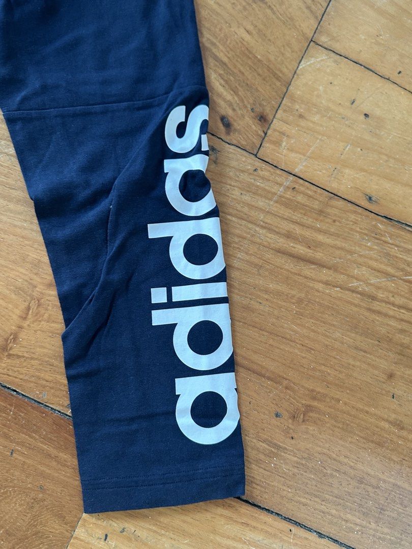 Adidas Leggings - Size M (Category: Activewear) located in Quezon City. Submitted by cam.declutters (Listing ID 1437668707, Image 2). Description: - Adidas navy blue leggings - Size: M - Features Adidas logo on the side - Made in Cambodia.