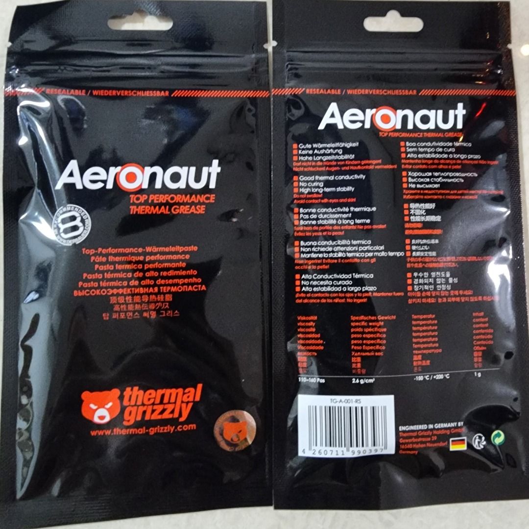 Aeronaut Thermal Grizzly CPU Thermal paste