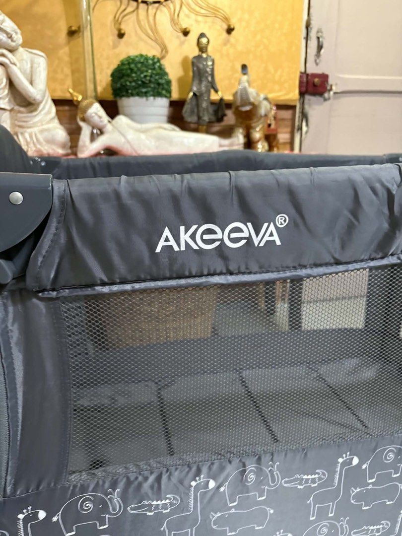 Akeeva Co-Sleeper Crib with Changer & Snoozer (b.side Me) (Category: Cots & Cribs) located in Quezon City. Submitted by sevenpiecesmnl (Listing ID 1437623288, Image 2). Description: -Brand: Akeeva -Multifunctional and Foldable crib with Nylon Travel Bag -Color Grey -With Diaper Changer -With Napper -Dropside Co-sleeper -With mosquito net -2 wheels with brake -Quick and easy to assemble -Original Price: Php7,500 -Selling Price: Php 5,500 -Used onl
