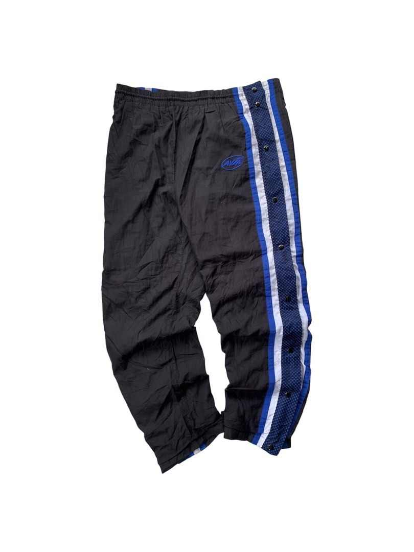 (AVIA) Vtg Black Side Stripes Track Pants (Category: Other Bottoms) located in Sindangan. Submitted by holy_thrift (Listing ID 1437694573, Image 1). Description: (AVIA) Vtg Black Side Stripes Track Pants - waist / 38 / adjustable - length / 41 - thigh / 14 - hem / 8 - mid thick / mid heavy - issue / pm - might have!.