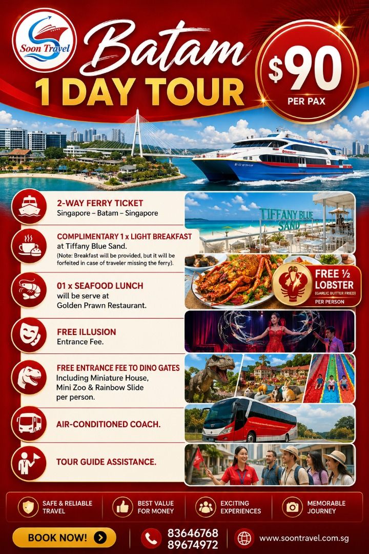 Batam 1 day Tour Vip Ticket Collection, Hobbies & Toys, Books ...