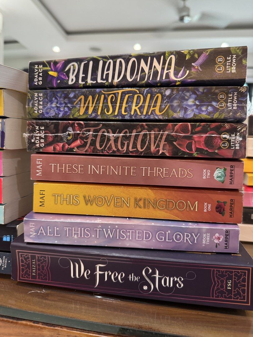 Belladonna & This Woven Kingdom Book Set (Category: Storybooks) located in Manila. Submitted by vysocials01753 (Listing ID 1437604408, Image 1). Description: PRICES ARE ON THE INDIVIDUAL PHOTOS No photo=sold. Books are from Fully Booked and Amazon. Message for more photos. MOP: GCash/BPI MOD: Grab, Lalamove (around Metro Manila) and J&T (outside MM).