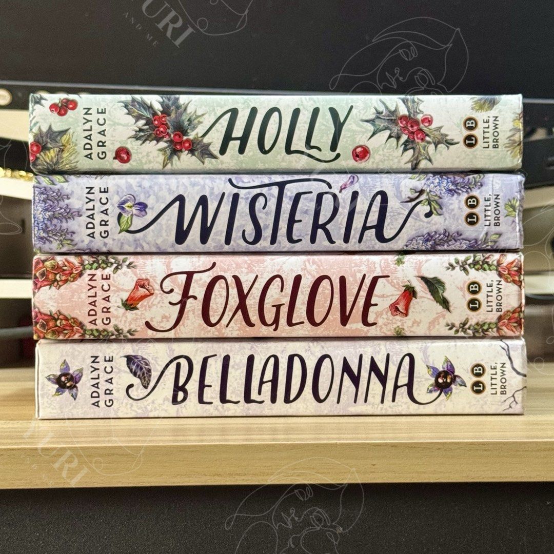 Belladonna series by Adalyn Grace (Category: Storybooks) located in General Trias. Submitted by yuriandme (Listing ID 1437732140, Image 2). Description: Belladonna series by Adalyn Grace 📚 Sold as SET only 🇺🇸 US Hardcover 🕵️ All with hidden covers 📷 Photos of the actual books are posted 💯 Authentic Condition: ✨ Belladonna - preloved, minimal tanning and foxing, with remaindered mark. ✨ Foxglove - preloved, no tanning, one foxing, with remai