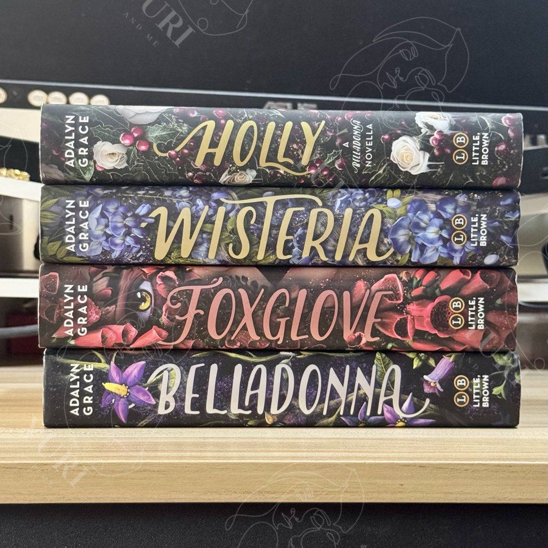 Belladonna series by Adalyn Grace (Category: Storybooks) located in General Trias. Submitted by yuriandme (Listing ID 1437732140, Image 1). Description: Belladonna series by Adalyn Grace 📚 Sold as SET only 🇺🇸 US Hardcover 🕵️ All with hidden covers 📷 Photos of the actual books are posted 💯 Authentic Condition: ✨ Belladonna - preloved, minimal tanning and foxing, with remaindered mark. ✨ Foxglove - preloved, no tanning, one foxing, with remai