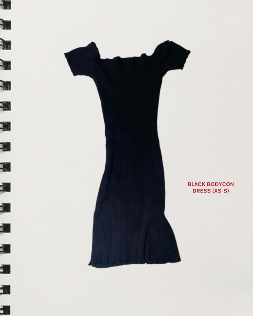 Black Bodycon Dress (XS-S) (Category: Dresses) located in Marikina City. Submitted by sheena006 (Listing ID 1437590713, Image 1). Description: 🖤 Black Bodycon Dress 🖤 💸 Price: ₱120 • Fits XL–S depending on body type/desired fit • Bought from surplus • Worn less than 10x • No flaws or stains Simple, flattering, and easy to style for casual days or night outs ✨ 📍 Location: Marikina, Metro Manila 🚚 Payment & Delivery: • Payment first via GCash 