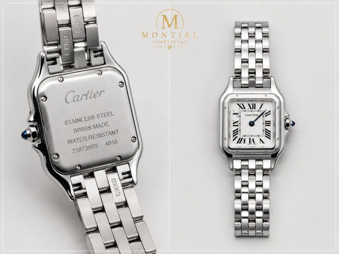 CARTIER PANTHERE MEDIUM SIZE (Category: Luxury Watches) located in Quezon City. Submitted by nadine_miel (Listing ID 1437668479, Image 3). Description: The New It girl watch in town 💖 Cartier Panthre Medium size All steel Year 2023 Full set Still Unregistered sa Cartier International Waranty - pwede nyo pang i register under your name for only 355k Grab now bago mag price increase next week.