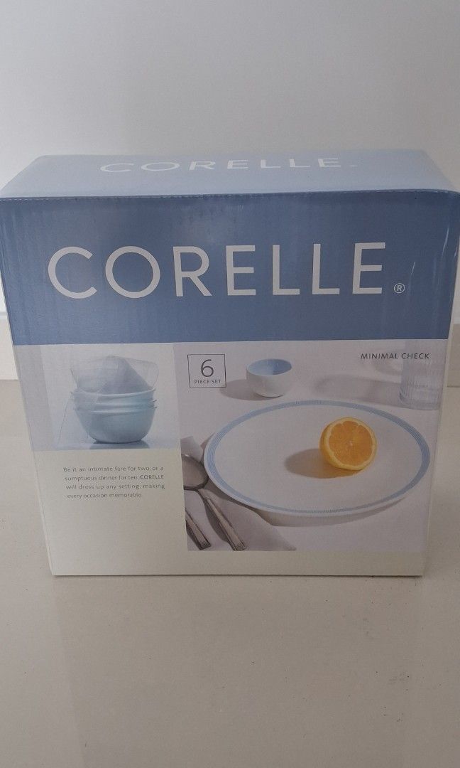 Corelle 6 Piece Set Dinnerware Plate and Bowl