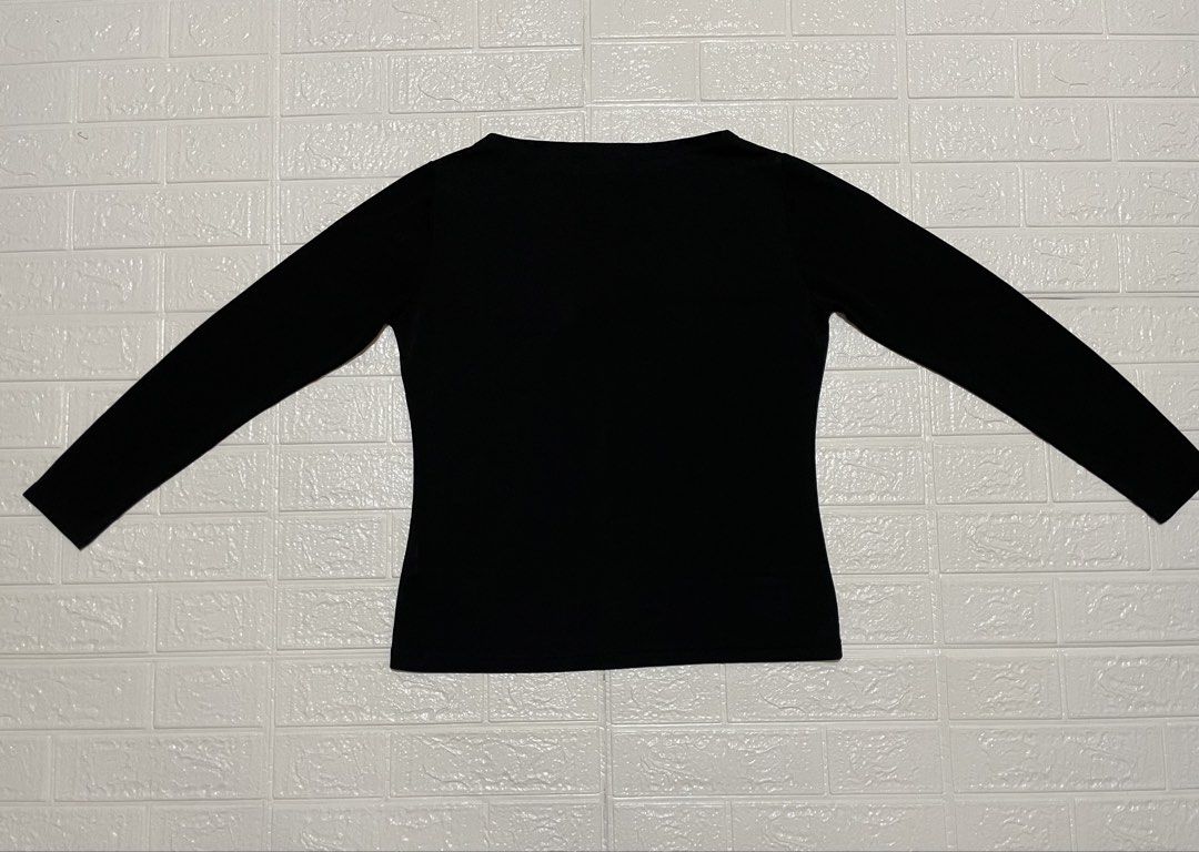 Courreges and Co. Dot Matrix 3D Logo Long Sleeve (Category: Luxury Apparel) located in Marilao. Submitted by clear_out_closet (Listing ID 1437733238, Image 2). Description: Item Details: 👇 • Brand: Courrèges and Co (Authentic Vintage Licensed Production) • Size: 40 (Fits like a modern Medium or slim-fit Large) • Material: 70% Polyester, 30% Rayon • Condition: Excellent/Pristine • Fabric Feel: Soft, heavy-weight fabric with a luxurious slinky dra