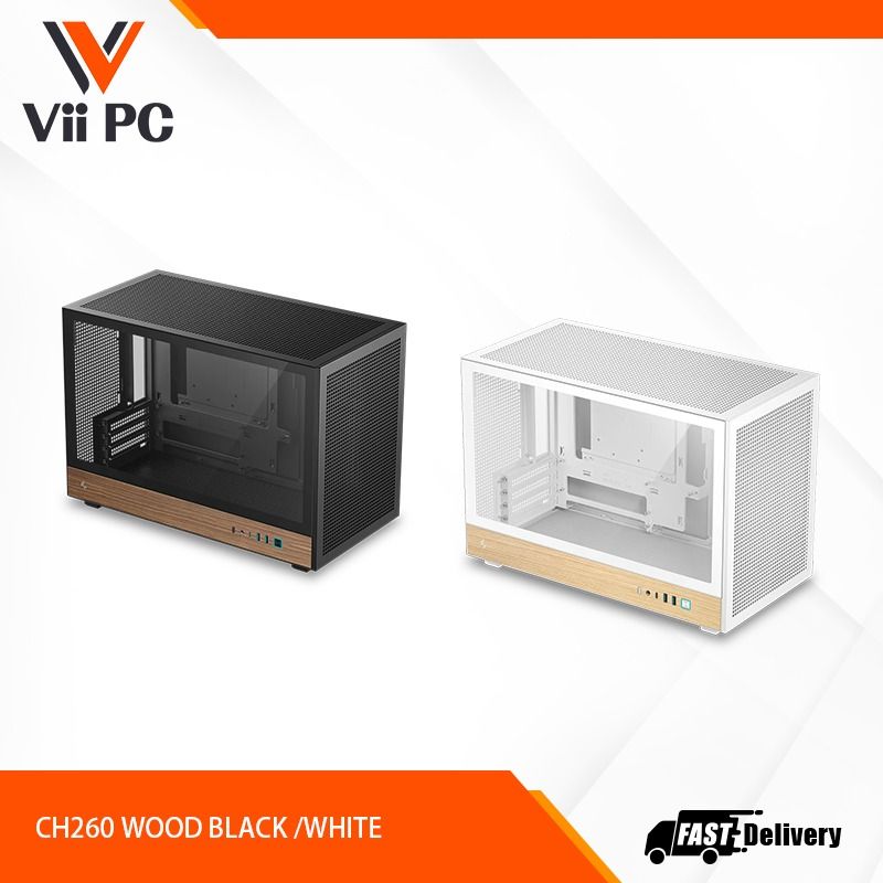 DEEPCOOL CH260 WOOD - BLACK/WHITE452896540486553600