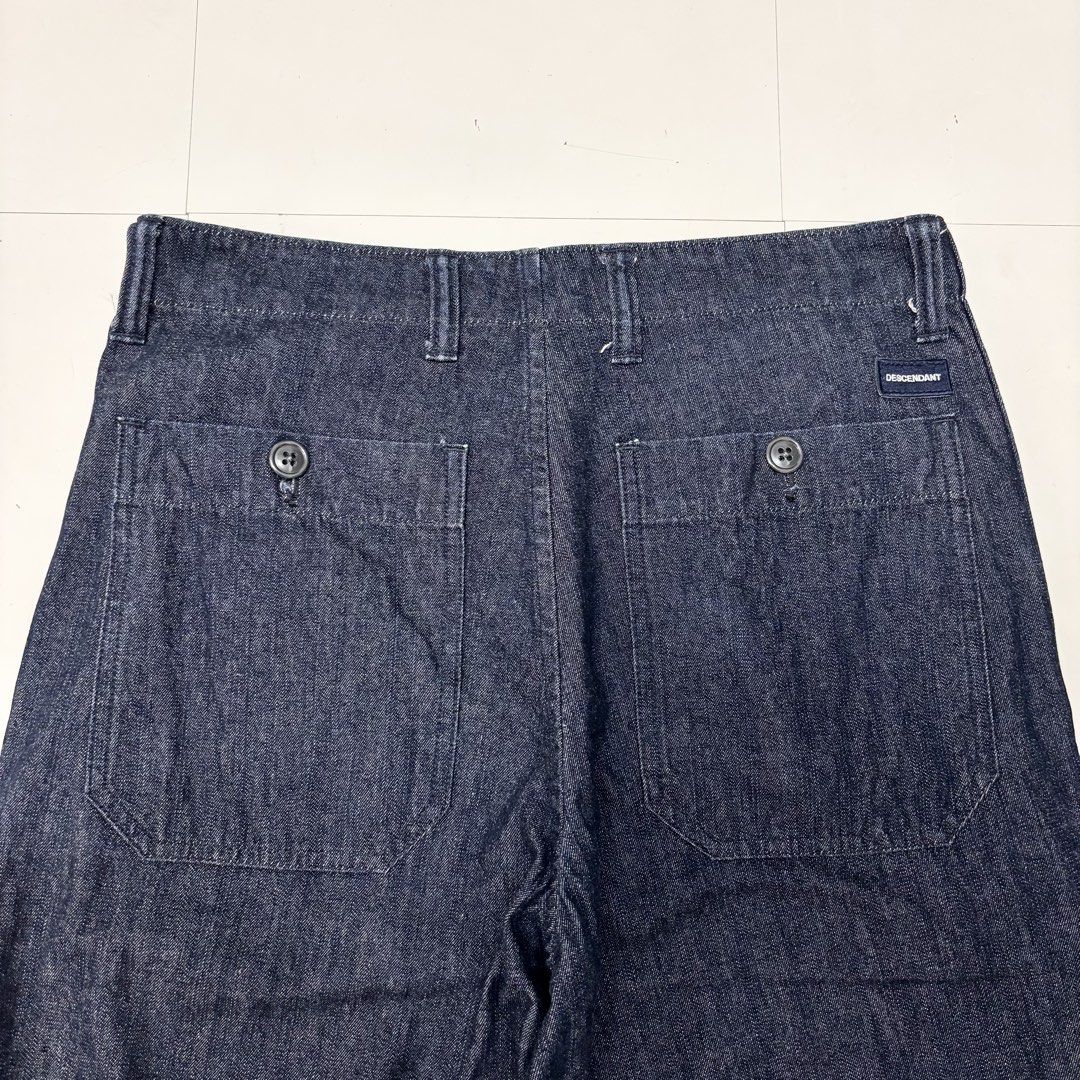Descendant Japan Indigo Pants (Category: Jeans) located in Makati City. Submitted by bzspr (Listing ID 1437592730, Image 3). Description: Descendant Japan Indigo Pants Waist 32-33 inches Length 36.5 inches Leg opening 7.5 inches.
