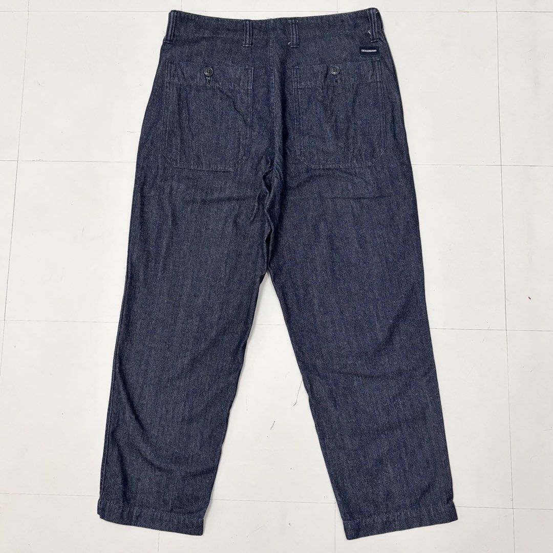 Descendant Japan Indigo Pants (Category: Jeans) located in Makati City. Submitted by bzspr (Listing ID 1437592730, Image 1). Description: Descendant Japan Indigo Pants Waist 32-33 inches Length 36.5 inches Leg opening 7.5 inches.