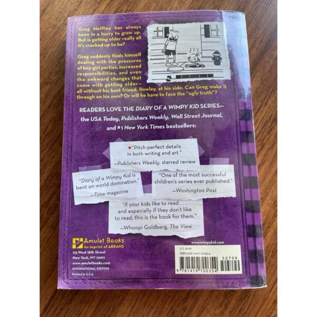 Diary of a Wimpy Kid (Preloved) (Category: Children's Books) located in Cebu City. Submitted by s_415 (Listing ID 1437590140, Image 3). Description: Diary of a Wimpy Kid (Preloved) - Preloved - in good condition - All books are in plastic cover - bought from National Bookstore and Fullybooked - Hard Luck is the only book that is flawless - The Last Straw have very MINIMAL flaws - The Long Haul has a fold at the back (see picture) - The Ugly Truth