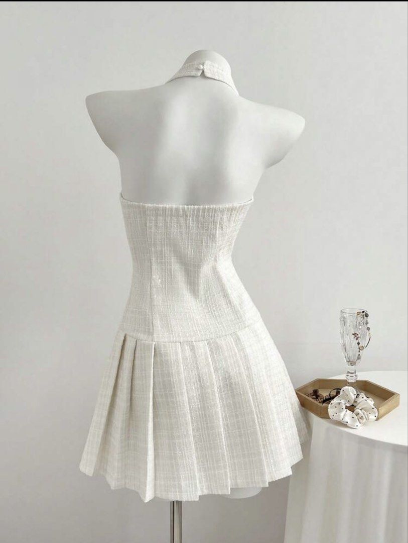 sachin and babi light blue dress Short Strapless Wedding Dress  Made in France, Hand-Embellished
