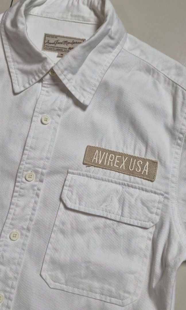 For Sale: Avirex Pilot Button Down Shirt (Category: Tshirts & Polo Shirts ) located in Pasig City. Submitted by radcuratesclothing2026 (Listing ID 1437703534, Image 2). Description: 🌺 For Sale 🌺 Avirex Pilot Button Down Shirt •Size Medium on tag(oversized) •Still in good condition, worn seldom •Bought in Japan last year •Needs washing •P1,000 •Pasig #UsedButNotAbused.