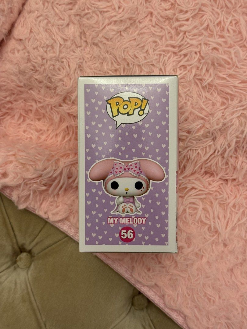 Funko Pop! My Melody #56 Special Edition (Category: Designer & Blind Box Toys) located in Alburquerque. Submitted by krosefarley (Listing ID 1437722917, Image 2). Description: - Funko Pop! My Melody Special Edition - Vinyl figure - Original packaging - Box with minor wear and tear.