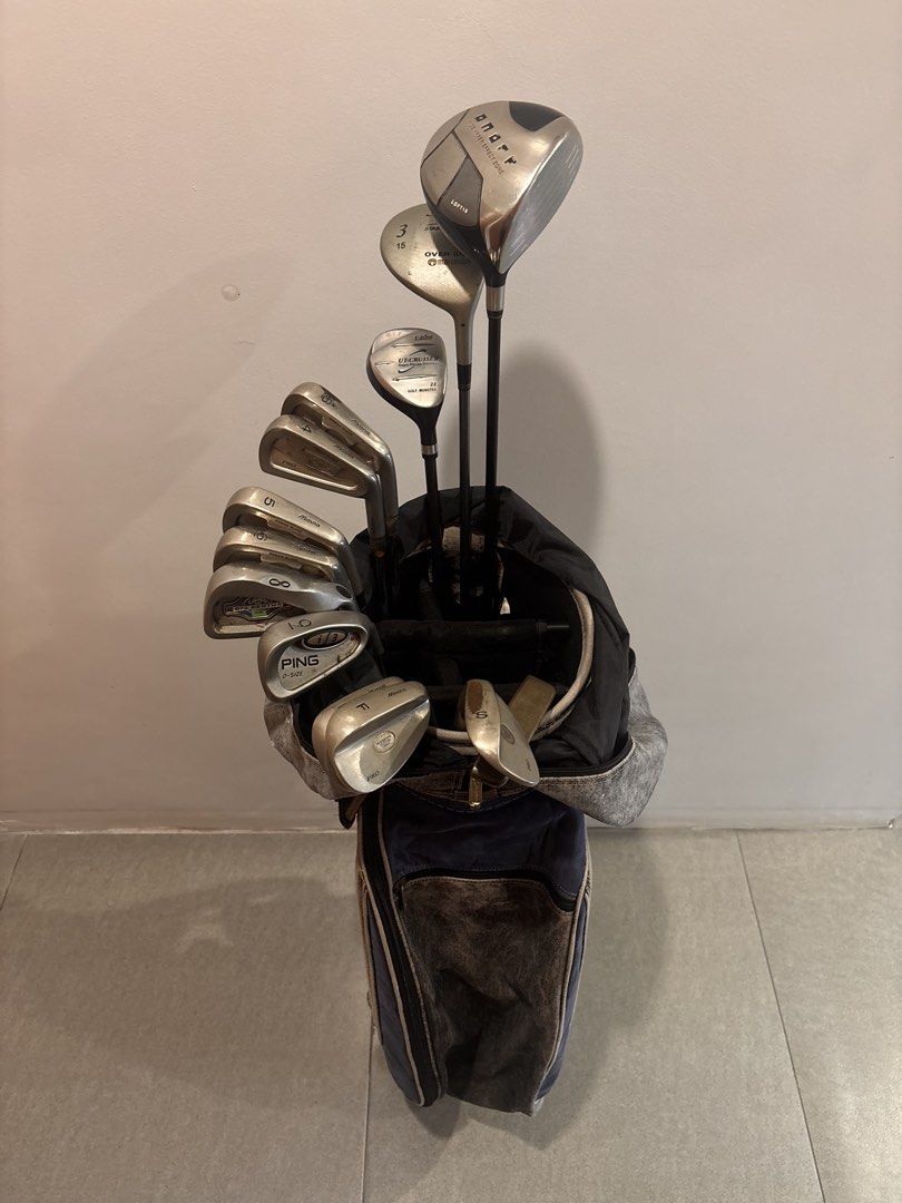 Golf Set (Category: Golf) located in Rizal. Submitted by rcatr (Listing ID 1437708240, Image 1). Description: - Complete golf club set - Includes drivers, irons, and putter - Featuring brands like Callaway and Ping - Putter: Jaguar - Golf bag: Dark blue OnOff 10° Driver Maruman 15° 3 Wood Yonex 24° Hybrid Mizuno Tzoid Pro Iron Set 3,4,5,6,7,8,P,F,S -Steel Shaft Ping i3 9 iron -Steel Shaft Jaguar Putter .
