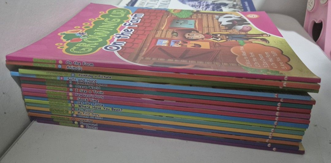 Growing Up Books with Talking Pen (Category: Children's Books) located in Batangas. Submitted by marthy2009 (Listing ID 1437640085, Image 2). Description: Originally Bought for 12k plus. - 'Growing Up' book set included - Colorful books covering various topics - Includes a white bunny-shaped educational pen - Pen features music and function buttons - Ideal for kids' learning and entertainment -i can send video of items if interested.