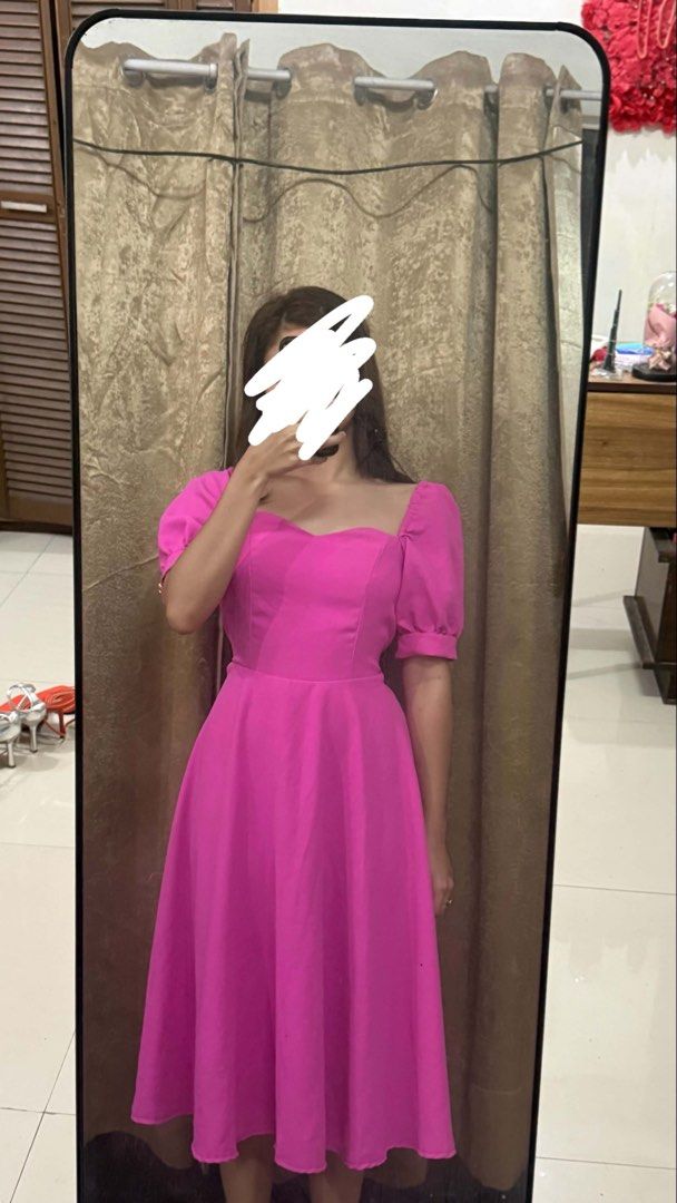 hermana.co Pink Dress (Category: Dresses) located in Manila. Submitted by blossm (Listing ID 1437593703, Image 3). Description: - HERMANA.CO pink dress - Square neckline - Short, puffy sleeves - Fitted bodice with flowing skirt - Includes matching belt - Made in the Philippines - Perfect for special occasions Never pa nagamit. Perfect pang samba 😍.