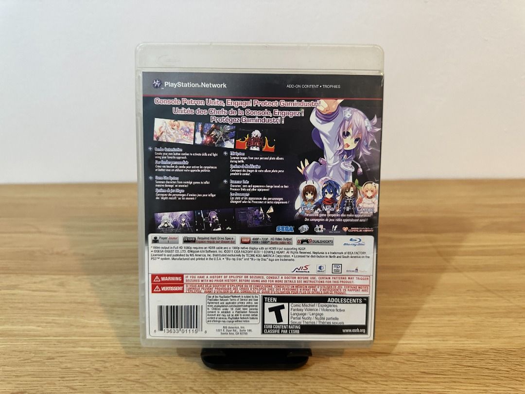 Hyperdimention Neptunia for Playstation 3 (PS3) CIB (Category: PlayStation) located in Bacoor. Submitted by mrjohnallen (Listing ID 1437754082, Image 2). Description: Selling Hyperdimention Neptunia for Playstation 3 (PS3) CIB Region - NTSC-U (NTSC) Case is in good condition. Instruction manual and other documentation included inside the case. Can provide video proof of working game upon request (for serious buyers). Region compatibility is buyer