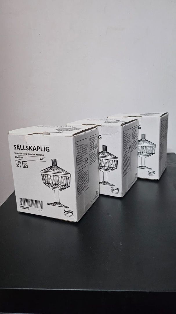 IKEA Sällskaplig Candy Dish with Lid 3 pc452853291570309121