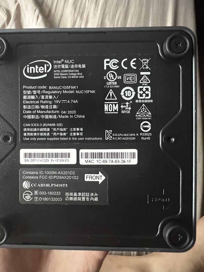 Intel NUC10i5FNK1 Mini PC452882699093944320