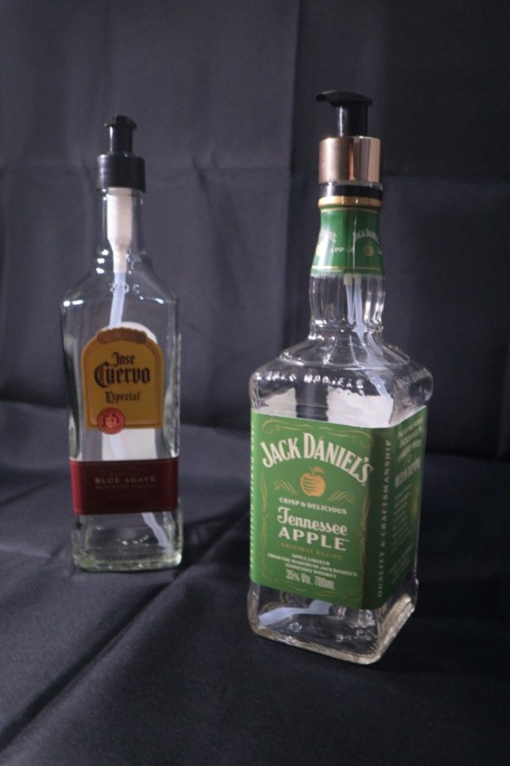 JD & Cuervo Bottles w Pump Dispenser (Category: Beverages) located in Cavite. Submitted by sublimeee (Listing ID 1437696158, Image 2). Description: 500 for both Jack Daniel's and Cuervo bottles with pump dispenser for household use 📍Open for meet up around: Cavite City/PITX/LRT Taft 📦MoD: J&T/Lalamove (SF at buyer's expense) DM for more inquiries.