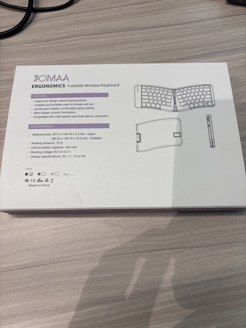 JOMAA Ergonomics Foldable Wireless Keyboard452782951791994881