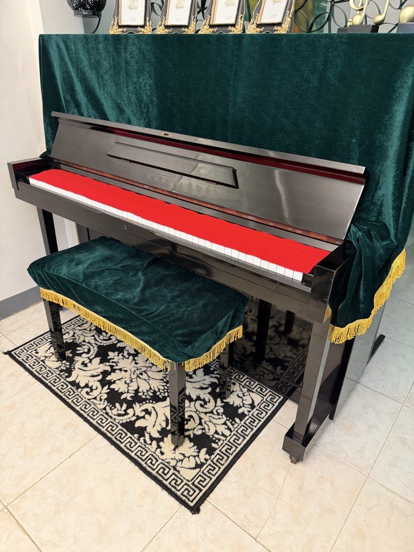 Kawai K8 Upright Piano (Category: Musical Instruments) located in Quezon City. Submitted by xennayuro (Listing ID 1437602274, Image 2). Description: For Sale: Kawai Upright Piano K8 - Glossy black finish - Includes matching black bench with tufted seat -Bought in Lyric -Serial number 47479 -Like new condition RFS: Bought last 2019 for our daughter, 5 years later still have no interest in learning 😞 Fairview location; Accepts BDO payments; pick u