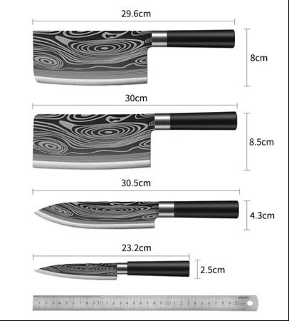Kitchen knife 7-piece set Bone cutting knife Slicing knife Scissors453172523969423361