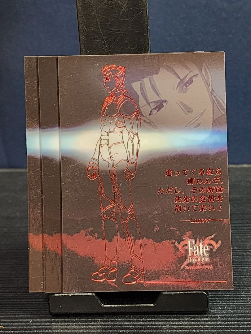Lancer Fate/Stay Night / per piece (2 left) (Category: Figurines & Statues) located in Bacolod City. Submitted by hodgepodge00 (Listing ID 1437633609, Image 1). Description: Collection let go. Sold as is. Mode of Payment: Gcash Payment can be made until friday only Shipping day: Saturday only Shipping fee: Shouldered by buyer Lancer Fate/Stay Night Brand: Frontier Works Inc. Size: 2.5x3.5 inches approx. Issue: hairline scratches, warped 📍Bacolod
