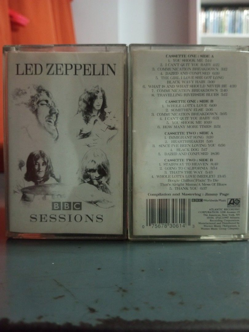 Led Zeppelin BBC Sessions Double Cassette Tapes (Category: CDs & DVDs) located in Manila. Submitted by jrdee69 (Listing ID 1437589153, Image 1). Description: - Led Zeppelin BBC Sessions double cassette tape. - Features tracks from the BBC Sessions. - Includes: "Stairway To Heaven", "You Shook Me", "Communication Breakdown", "Whole Lotta Love"..