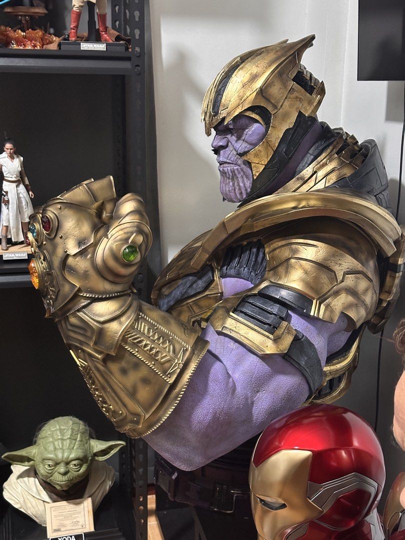 Lifesize Bust Thanos Endgame (Category: Figurines & Statues) located in Pasig City. Submitted by themancaveemporium (Listing ID 1420608377, Image 2). Description: ❗️FOR SALE OR FOR TRADE❗️ Custom (Queen Studio Recast) Lifesize Bust Thanos Endgame - Resin - Glass Eyes - Working Gauntlet with Lights - No Box As is RFS: Need extra space 📍: Pasig/Cainta 📦: Lalamove/Grab/Pick-up.