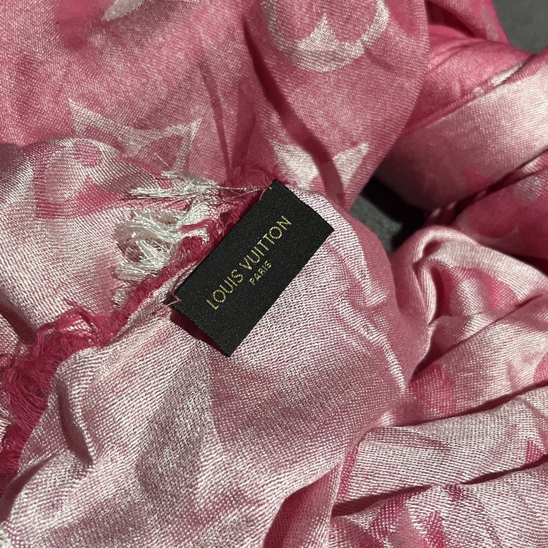 Louis Vuitton Corail Shawl Scarf (Category: Luxury Accessories) located in Bacolod City. Submitted by rndm.wears (Listing ID 1437745765, Image 3). Description: Louis Vuitton Corail Shawl Scarf Monogram Design Frayed Edge Cashmere material 54” by 77” .