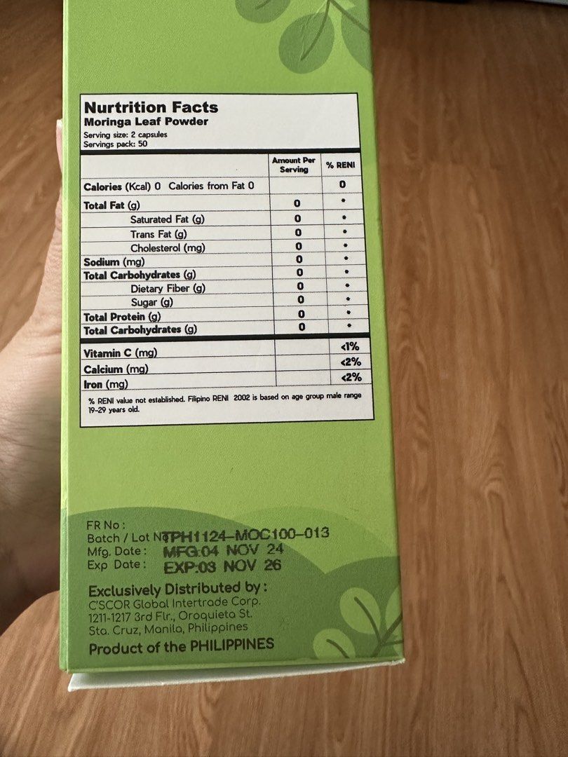 Malunggay Capsule (Category: Breastfeeding & Bottle Feeding) located in Taguig. Submitted by merlotbear (Listing ID 1437652317, Image 3). Description: .