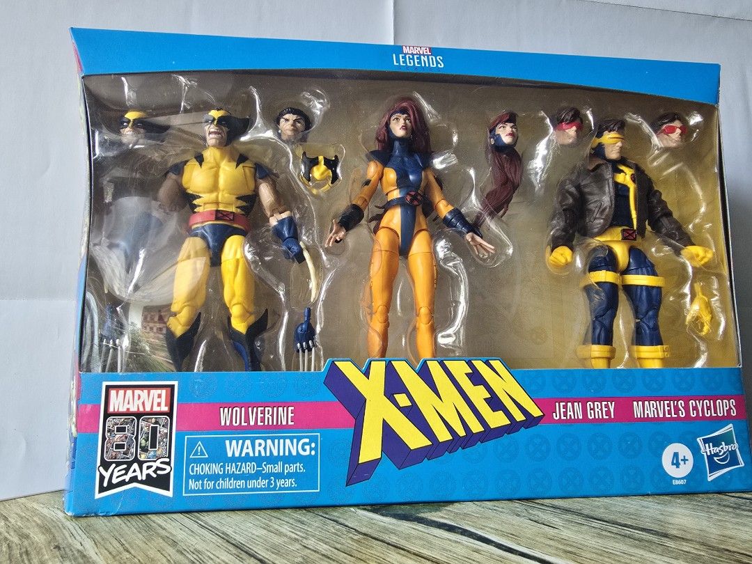 Marvel Legends X-Men love triangle 3-Pack cyclops jean grey wolverine (Category: Figurines & Statues) located in Manila. Submitted by peter.petrelli (Listing ID 1437616381, Image 1). Description: - Marvel Legends X-Men 60th Anniversary 3-pack - Includes Wolverine, Jean Grey, and Cyclops figures - Comes with multiple accessories and alternate heads - Perfect for X-Men collectors gcash sta. ana , manila.