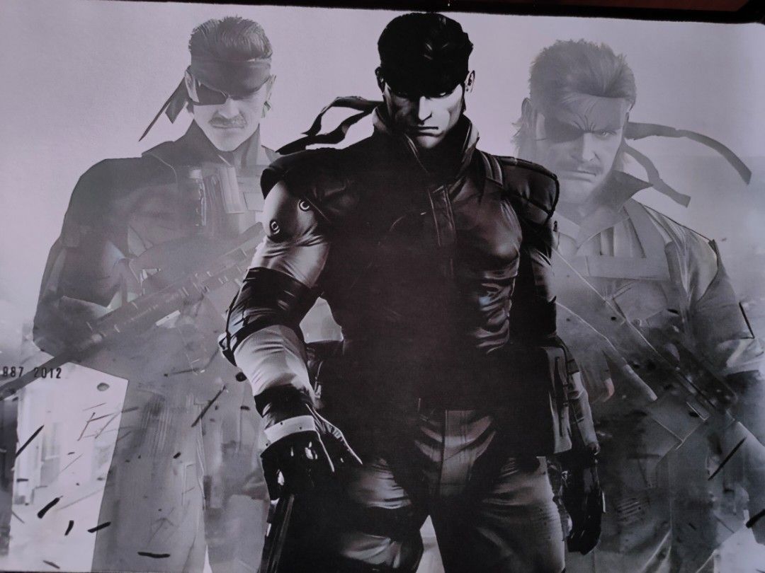 Metal Gear Solid Desk Mat (Category: PlayStation) located in Manila. Submitted by kikim012 (Listing ID 1437649723, Image 2). Description: Metal Gear Solid Desk Mat Condition: Good, No Dirt , No Stains I got this from a collector last year. November 2025. mga 1 foot ata sukat nito. Malapad siya, non slip. Di ko siya masyadong ginagamit. Price: 800 Cagayan de oro City (mindanao) Lbc cod cop.
