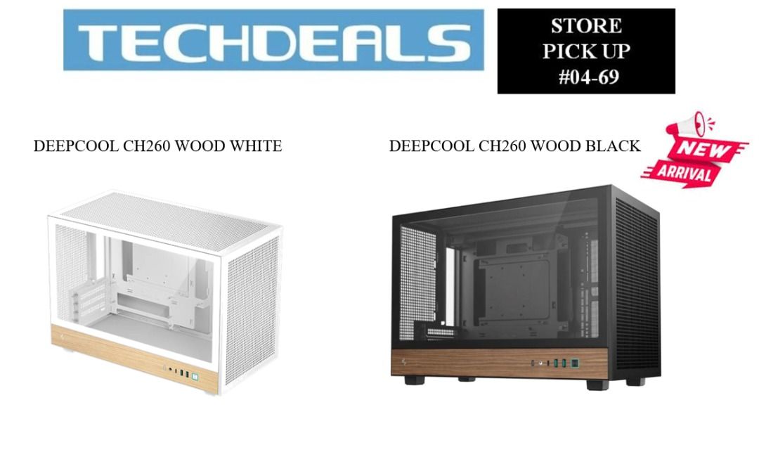 NEW ARRIVAL | DEEPCOOL CH260 WOOD WHITE | CH260 WOOD WHITE