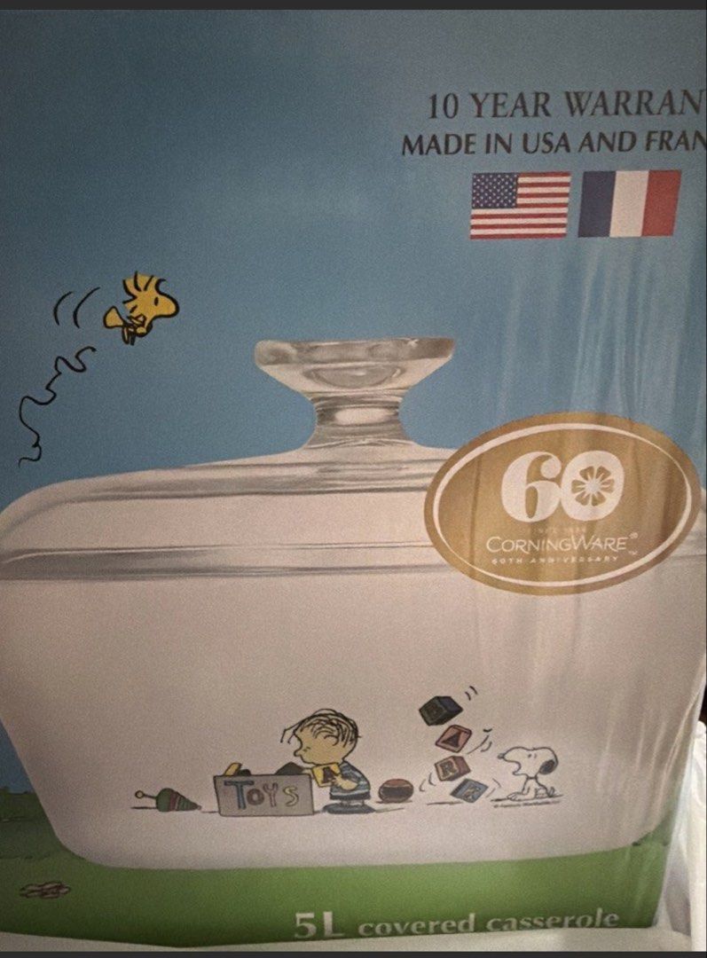 NEW CorningWare Peanuts 60th Anniversary 5L Casserole Dish