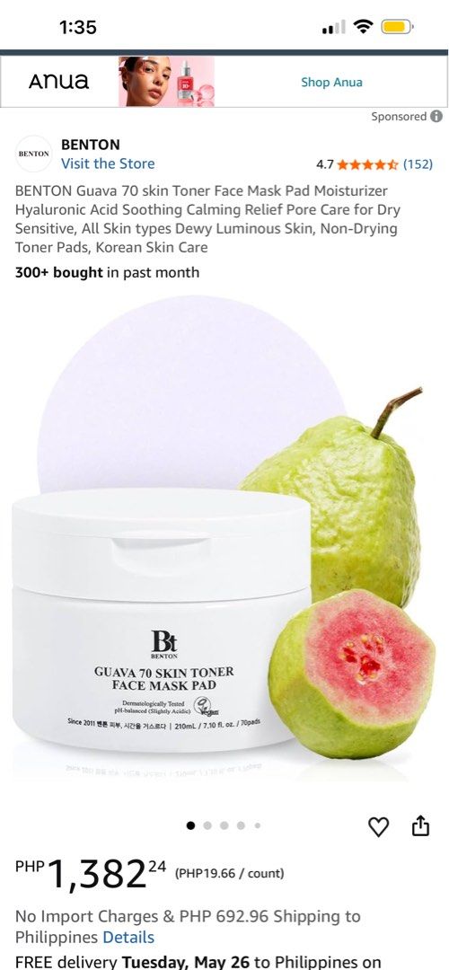 Physiogel Jumiso Benton toner pads (Category: Face Care) located in Cebu City. Submitted by dylovely (Listing ID 1437618154, Image 3). Description: Jumiso Glow toning toner pads new sealed box-600 Physiogel cica toner pads-600 SOLD Benton Guava toner pads-600 Fixed price all new sealed. Expiry 2027 Fixed price pass lowballers.