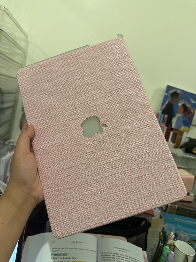Pink Laptop Case for Mac A3449 A3240 A3113 (Category: Laptop Bags & Sleeves) located in Manila. Submitted by heysoulsissy (Listing ID 1437691247, Image 2). Description: New!! Nagkamali ng model na bili for case - Pink laptop case - Textured surface - Apple logo cutout - Designed for laptop protection - Stylish accessory.