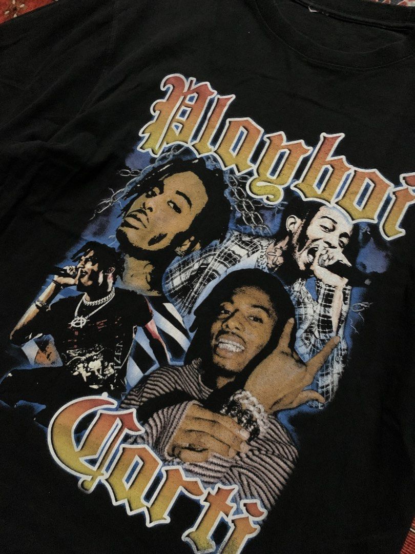 Playboi Carti Graphic Tee (Category: Tshirts & Polo Shirts ) located in Cagayan de Oro. Submitted by chabermz (Listing ID 1437715695, Image 2). Description: - Playboi Carti graphic tee - Crew neck - Short sleeves - Standard fit - Features a colorful graphic design - "Playboi Carti" stylized font Dimes W- 22 L- 29 issue cut tags color rate- 8.8/10.