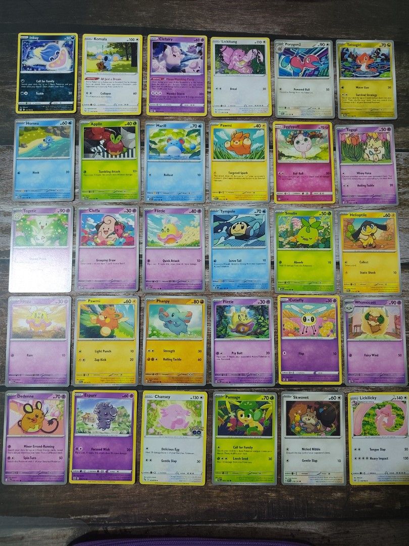 Pokemon Cards cute eng (Category: Raw Singles) located in Marikina City. Submitted by dmichael00 (Listing ID 1437748625, Image 2). Description: - Assorted Pokemon cards - Featuring various Pokemon characters - From different sets 30 each Mint to near mint condition Other cards available just pm me Meetups by schedule Available for pickup or cod/Lalamove/grab.