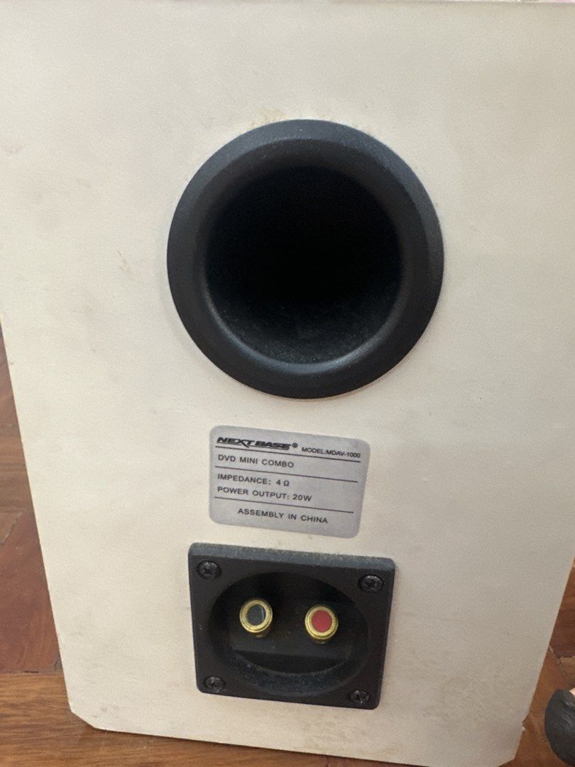 preloved next base beige speakers set (Category: Soundbars, Speakers & Amplifiers) located in Quezon City. Submitted by ch4rmmyk1tty (Listing ID 1437740270, Image 2). Description: - what you see is what you get.