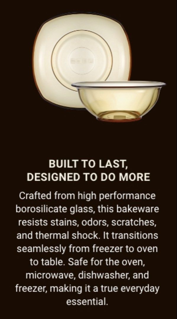 Premium 6-Piece Amber Glass Bakeware Set452945167359027203