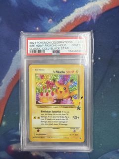 2021 Pokemon Celebrations Birthday Pikachu Holo PSA 10, Hobbies & Toys,  Toys & Games on Carousell