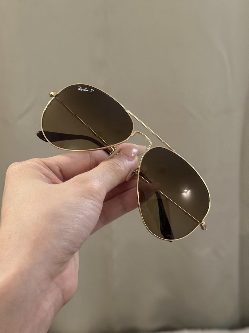 Ray Ban Polarized Aviator Sunglasses Shades (Category: Sunglasses & Eyewear) located in Marikina City. Submitted by hipcloset (Listing ID 1437620571, Image 3). Description: In excellent condition as seen on the photos Decluttering Rarely used 100% original Bought in Qatar Duty Free Shipping via JNT or Lalamove.